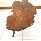 Brutalist coffee table in elm magnifying glass