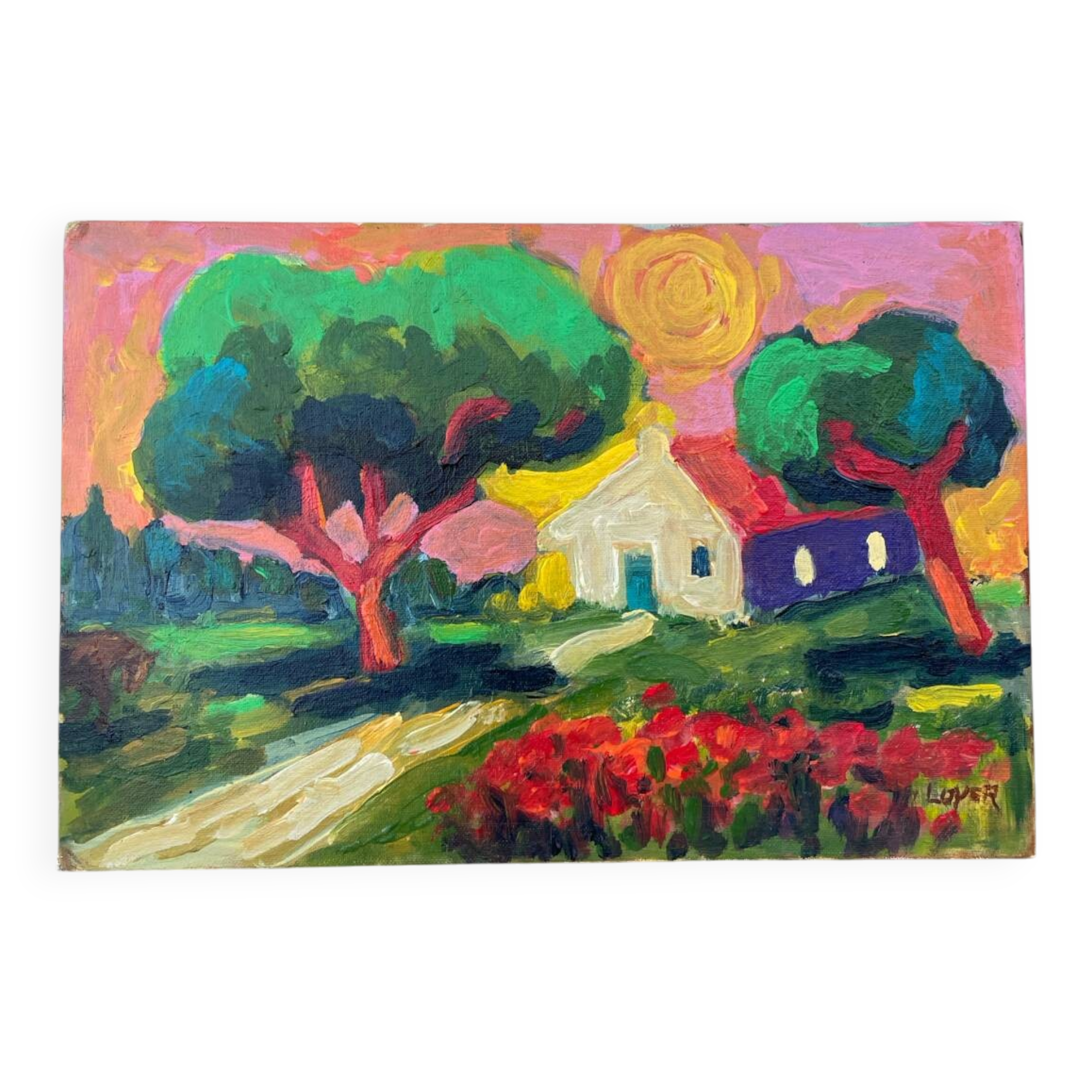 Oil on panel Fauvism landscape