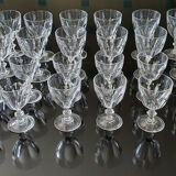 Vintage crystal glasses by Arques model Rambouillet