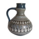 Ceramic handle vase with vintage graphic decoration