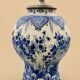 Delft. Important potiche in earthenware with blue and white decoration.
