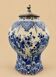 Delft. Important potiche in earthenware with blue and white decoration.