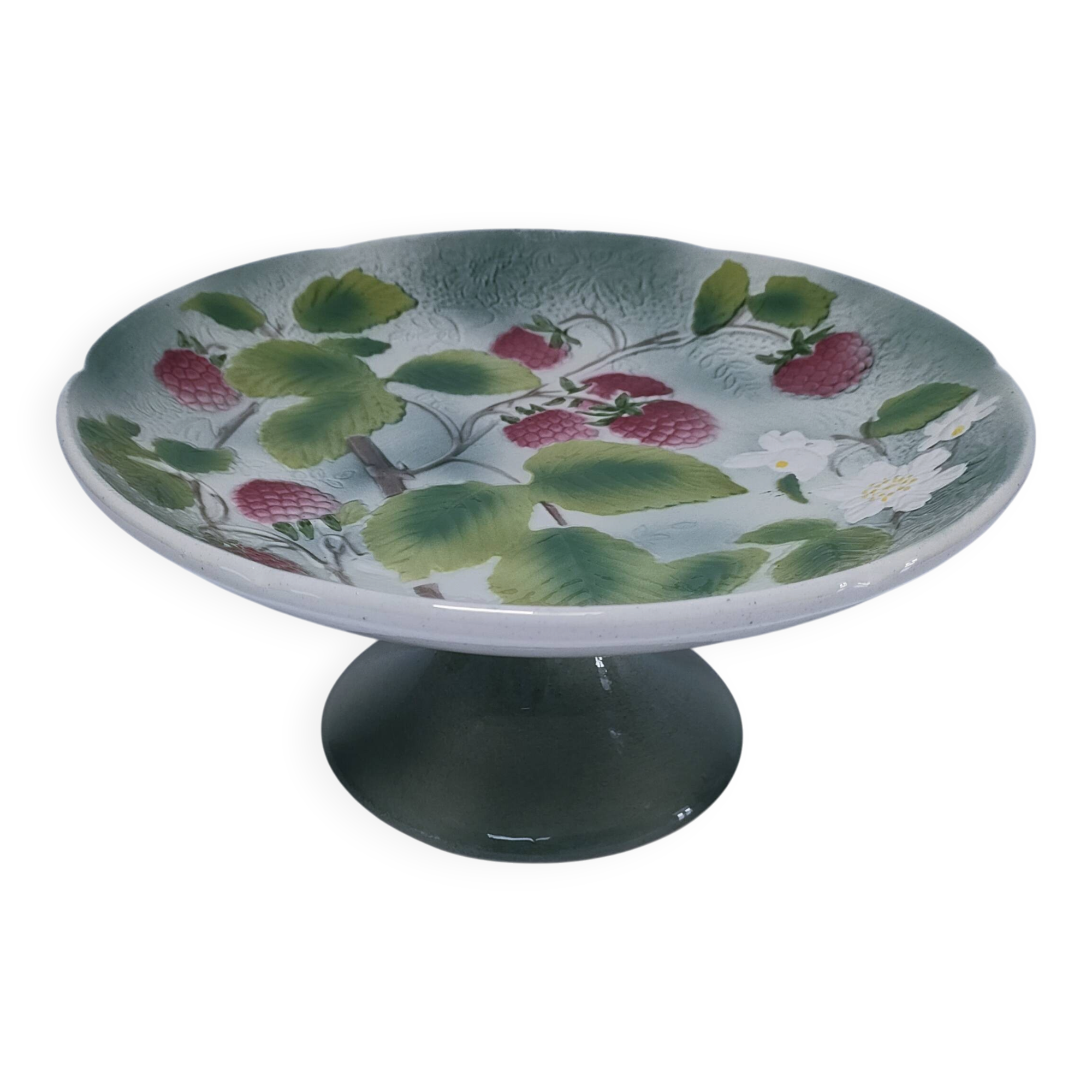 coupe barbotine décor main framboise