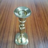 Duo of brass candle holders
