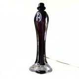 Stunning Vintage Crystal tall purple table lamp from BG Specialkristall, Ekeberga Sweden mid-century
