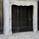 Pompadour model fireplace in blue Turquin marble from around 1880, one pair available.