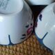 Lot 4 tea cups Digoin Sarreguemines Ninette
