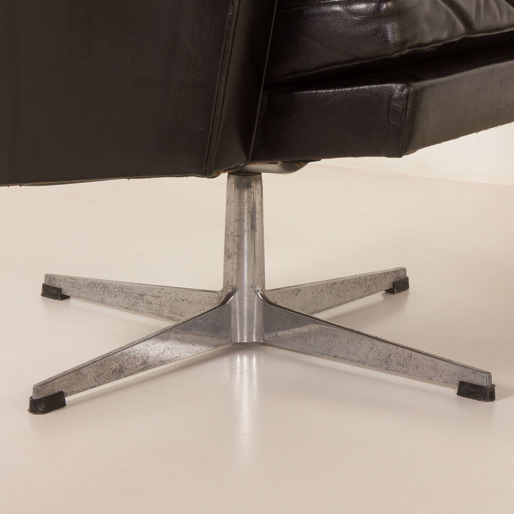 Danish vintage lounge chair with footstool, 1970s