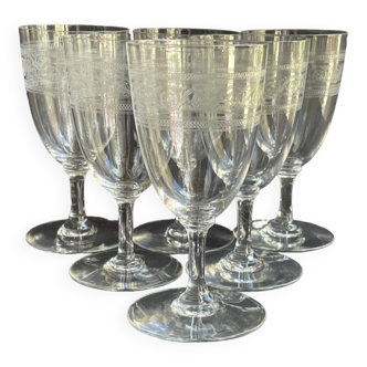 Set of 6 water glasses Baccarat