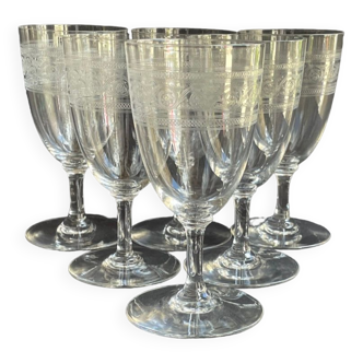 Lot de 6 verres à eau Baccarat