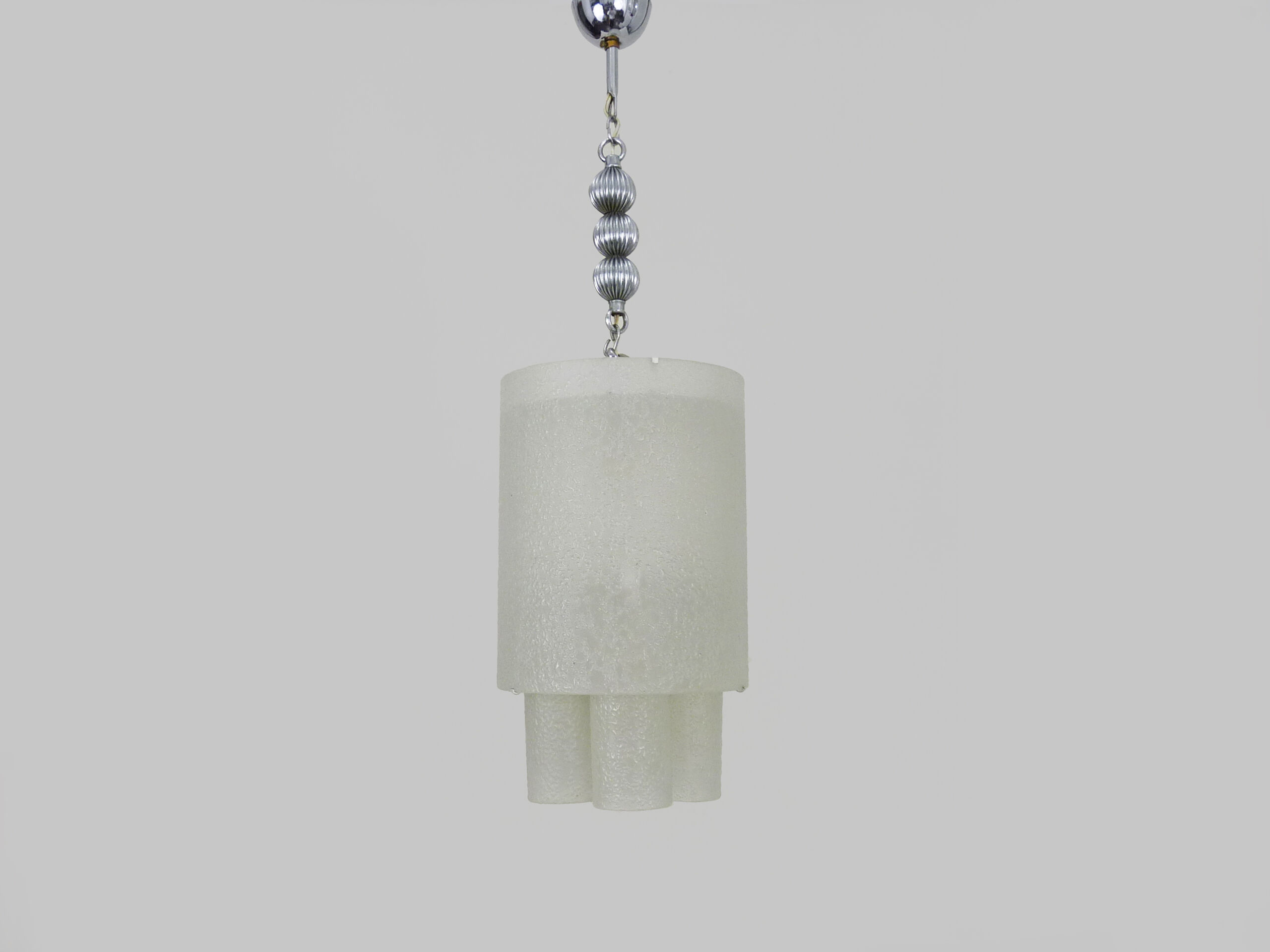 Murano glass tube chandelier by Doria Leuchten. Year 60