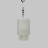 Murano glass tube chandelier by Doria Leuchten. Year 60