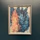 Swedish Oil on Canvas “Abstract” by Lennart Alexandria Vintage & Framed 39x31cm