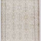 Geometric Pattern Vintage Oushak Area Rug, 174x279 Cm
