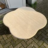 Flower travertine coffee table
