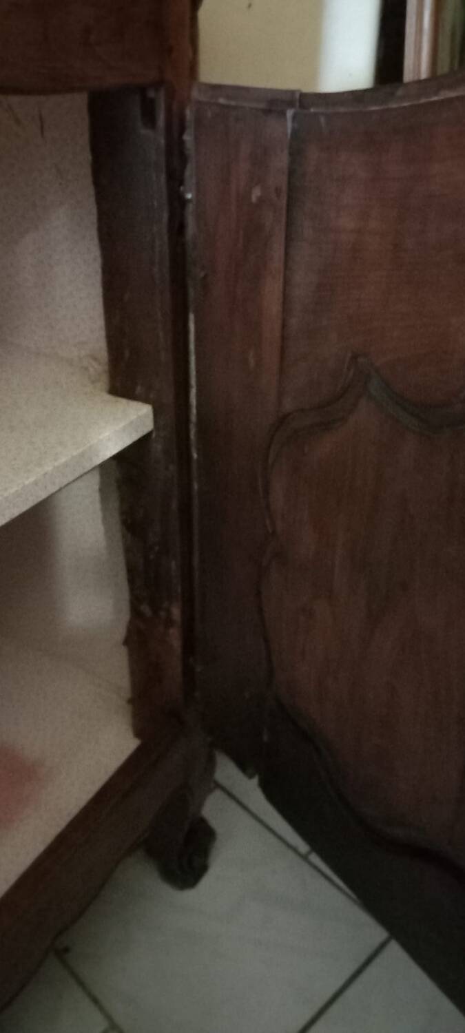 Louis XV oak and cherry wood sideboard