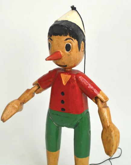 Pinocchio wooden puppet