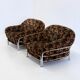 Chaises longues italiennes vintage avec cadre tubulaire