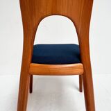 Set of 4 Niels Koefoed chairs blue, 1960s