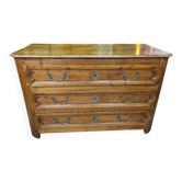 Commode 3 tiroirs en merisier du xvii ème siecle