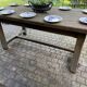 Solid oak farmhouse table 1950 - 170 cm x 86 cm