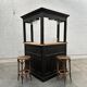 Bar chêne massif patiné noir