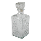 Carafe à whisky en verre ciselé 1970