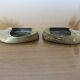 Pair of brass slipper ashtrays 60s 70s