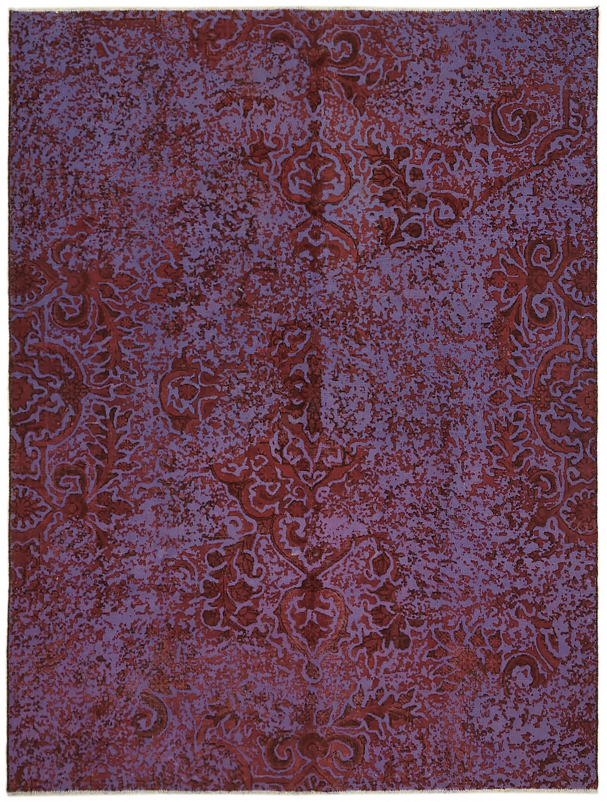 Handmade oriental contemporary 1980s 203 cm x 266 cm purple wool carpet
