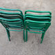 Set de 8 chaises bistrot de terrasse en métal