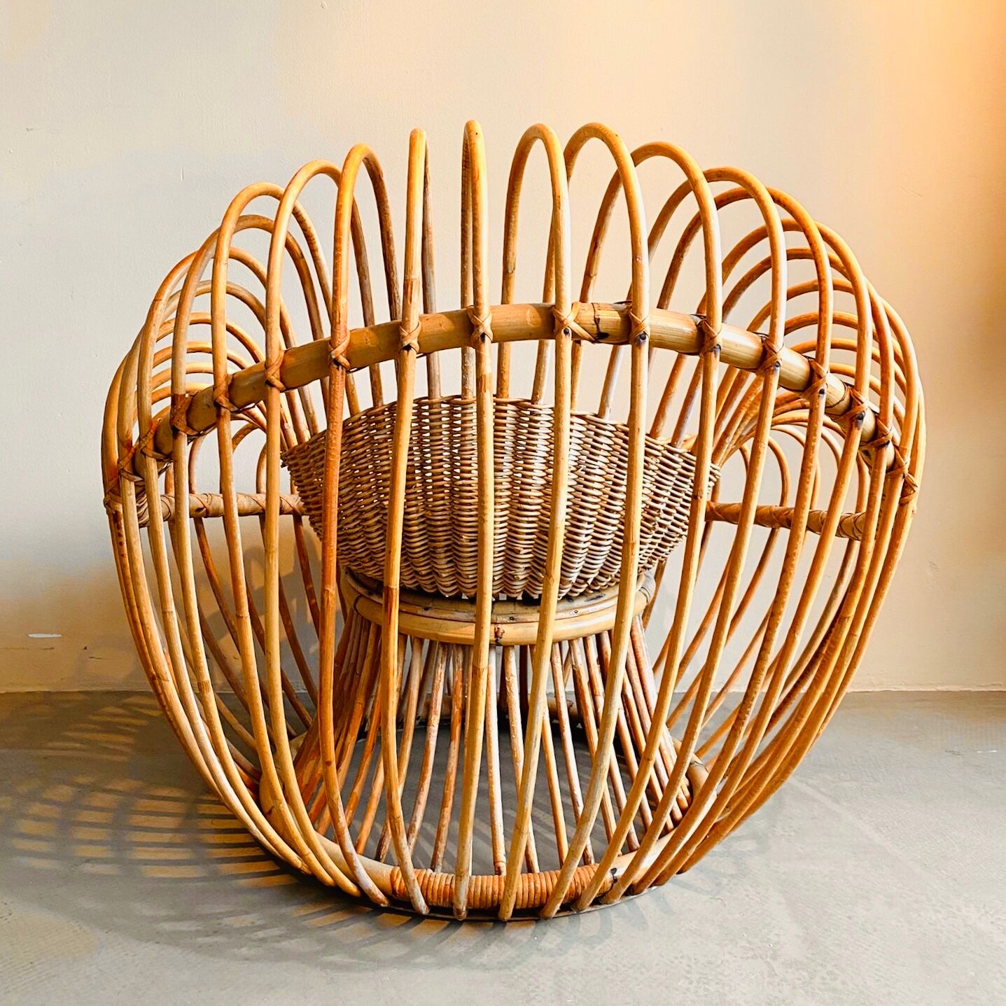 Bamboo and wicker armchair by Janine Abraham & Jan Dirk Rol 1958