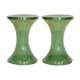 Pair of TamTam krystal khaki stools by Henry Massonet