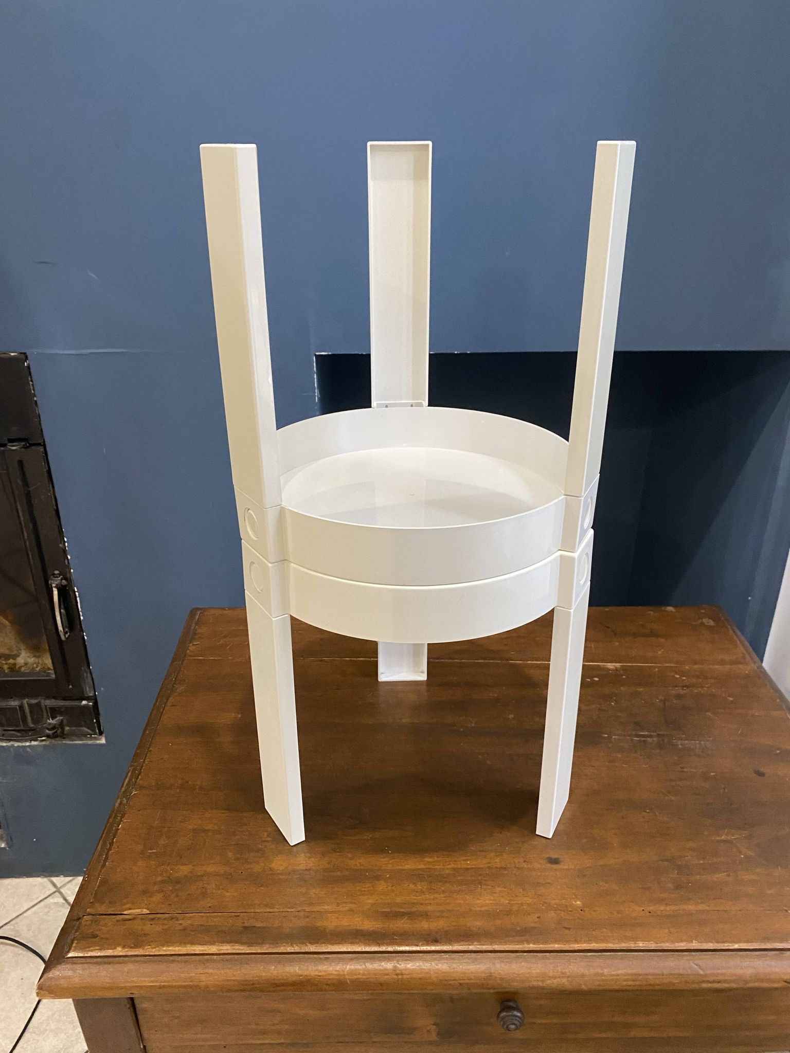 Paire de tables basse appoint chevet gigogne ronde Marc Held pour Prisunic