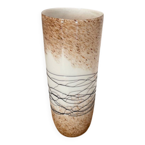Vase en verre soufflé - beige