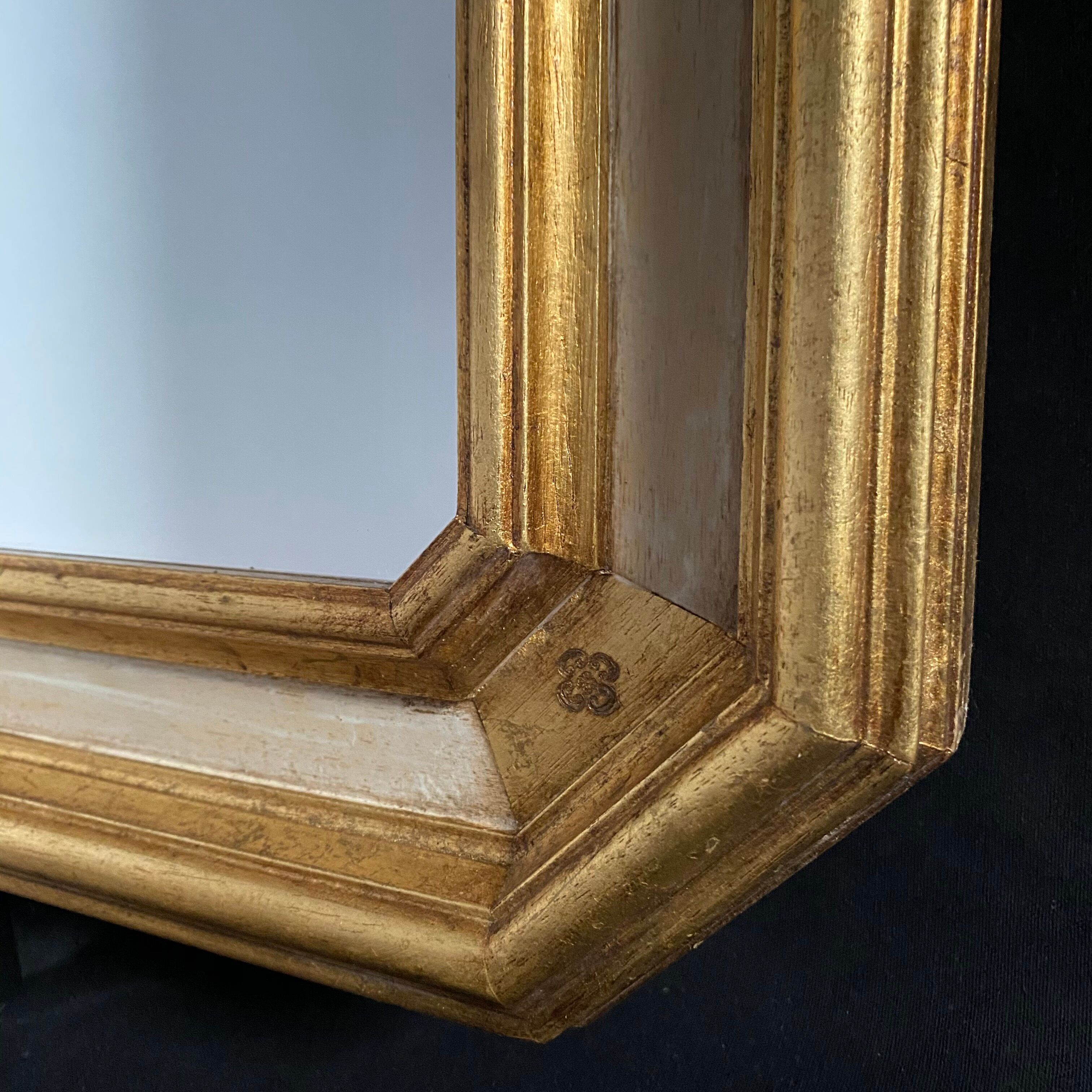 Bevelled mirror gilded wood 76x57cm