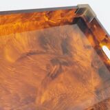 Dior design lucite tortoiseshell tray