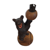 Lampe ours en bois, forêt noire