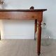 Table / Vintage cherry wood desk with turned legs – Natural patina