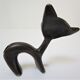 Blackened bronze brass cat wears zoomorphic pen Walter Bosse vintage
