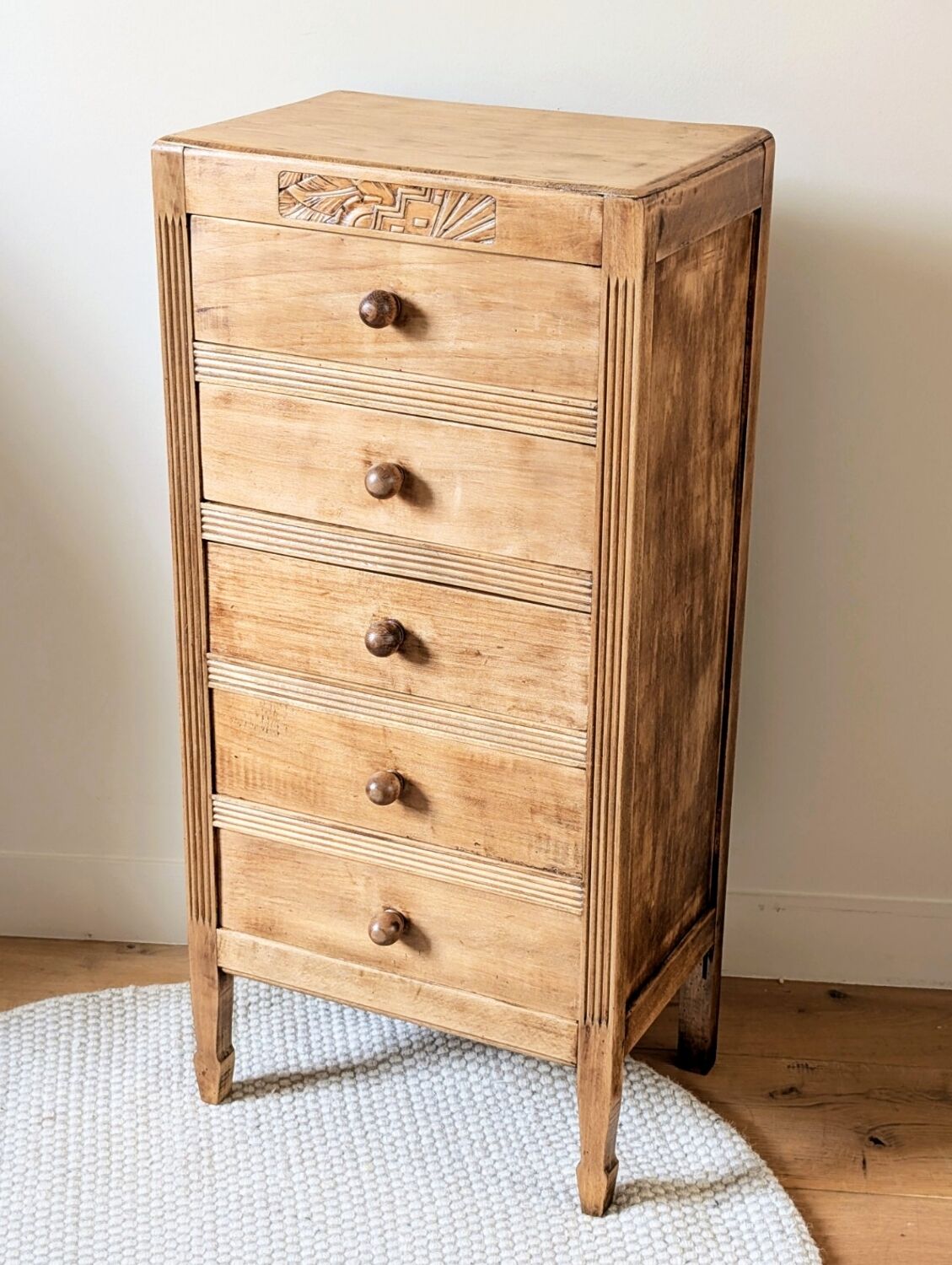 Art Deco chest of drawers, weekly drawer unit