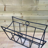 Magazine holders folk art in black metal