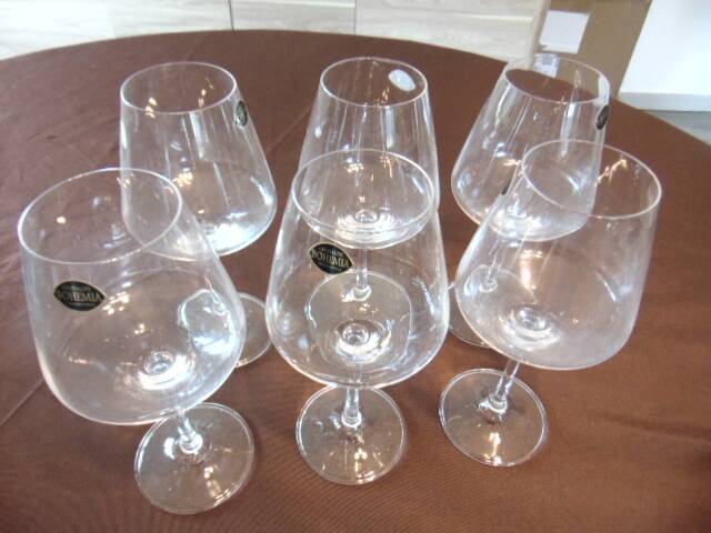Bohemian crystal wine set – 6 glasses