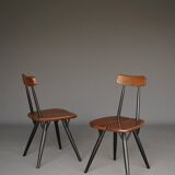Chaises Pirkka par Ilmari Tapiovaara pour Laukaan Puu. années 1950