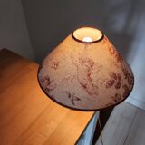“Vintage” glass bedside lamp and its lampshade