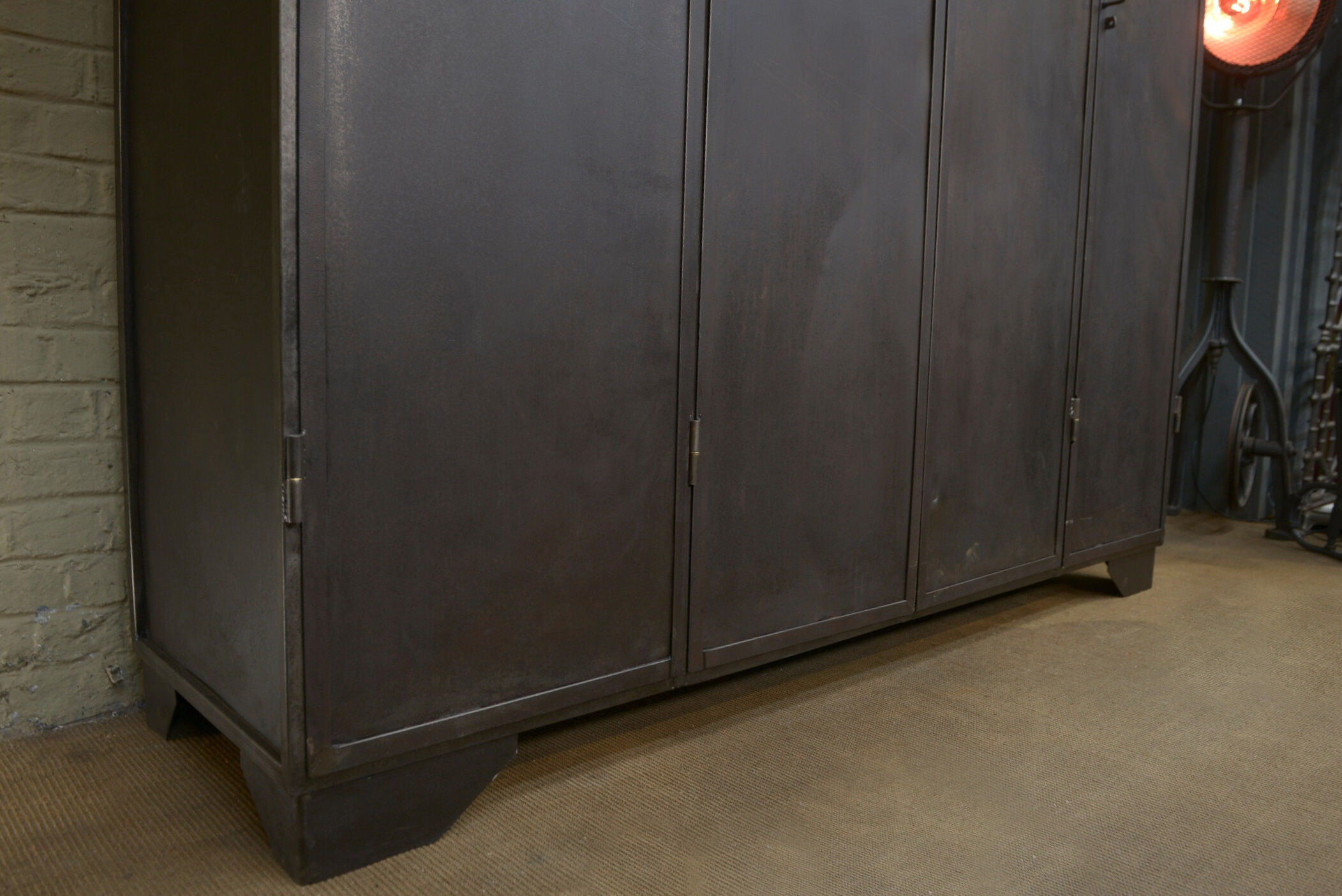 Industrial cabinet 4 doors in metal 1950