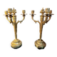 Paire de candélabres en bronze doré
