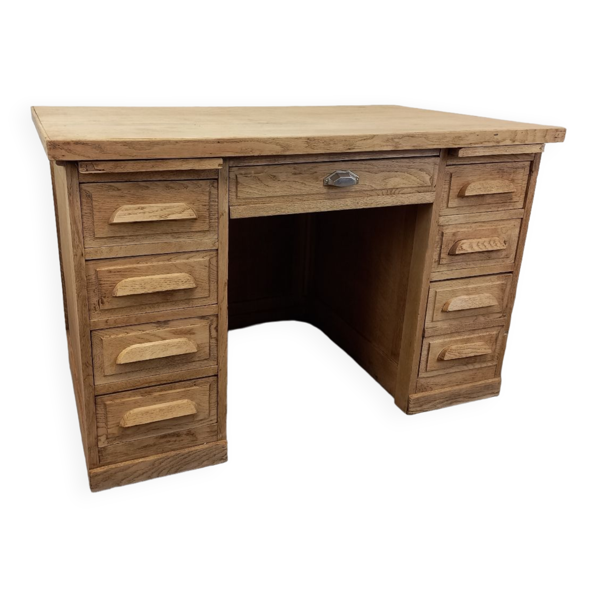 Desk with oak drawers
