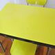 Formica table with 4 chairs and a stool dating from the 60s and 70s
