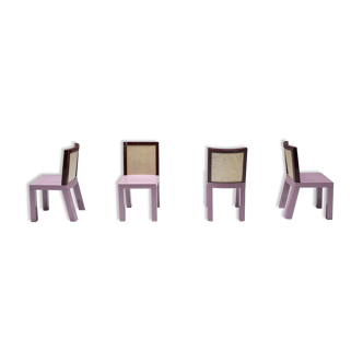 4 chaises design Sottsass et Marco Zanini, de la série "danube", années 1980