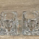Pair of Peill & Putzler crystal candle holders from the 70s